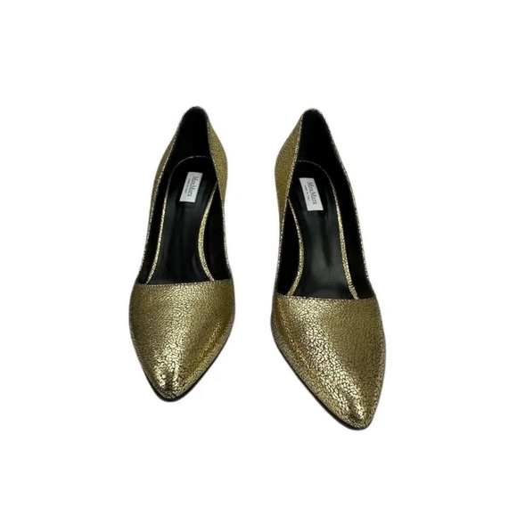 NEW MaxMara Zufolo Metallic Leather Gold Pumps 38.5 - Picture 5 of 6